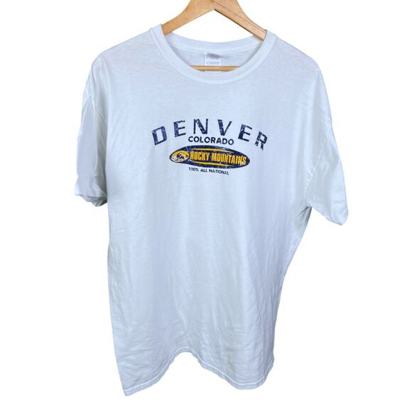 Y2K Denver Colorado Rocky Mountains Souvenir T-Shirt - XL1 - Picture 1 of 3